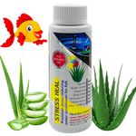 Stress HEAL Aquarium Water Conditioner with Aloe Vera - Removes Chlorine & Ammonia, Enhances Fish Immunity - Use After Every Water Change to Reduce Mortality, (Stress HEAL, 200ml), Pack of 1