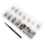 304 Stainless Steel E Clip Assortment Kit E-Clip External Retaining Ring Assortment Set (M1.5-M15,425 PCS)