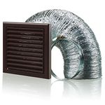 Blauberg Cooker Hood Duct Vent Kit Fan Extract 125mm Brown