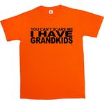 Fancy A Snuggle You Can't Scare Me I Have Grandkids Fathers Day Grandad Grandpa Orange Mens Cotton Short Sleeve T-Shirt Size XXL 2XL