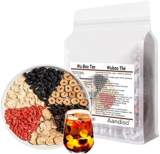 Ginseng Five Treasure Tea 8.81 oz Wubao Men's Tea Goji Berry Black Mulberry Red Dates Teabag