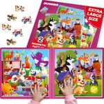 QUOKKA Magnetic Puzzles for Toddlers 3-5 - 48 Pieces Travel Puzzles Games for Kids Ages 4-8 Years Old - Cats Activities Toy for Boys and Girls 8-10 yo - Learning Magnet for Road Trip