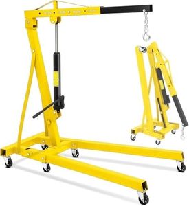COZONY 4400LBS Engine Hoist, Cherry Picker Shop Crane, 2 Ton Heavy Duty Folding Hydraulic Engine Lift w/ 6 Casters for Garage Workshop Warehouse