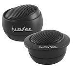 In Phase Car Audio SXT1 Speaker - 1/2 Inch 200W PEI Silk Dome Tweeter (2 x Speakers),Black