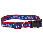 Pets First MLB Texas Rangers Licensed PET COLLAR- Heavy-Duty, Strong, and Durable Dog Collar. Available in 29 Baseball Teams and 4 Sizes