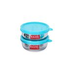 HAZEL Air Tight Stainless Steel Containers For Storage - Set Of 2 (150 Ml Each) - Leak-Proof Kitchen Storage Solution - Perfect Diwali Gifts For Organizing Your Kitchen, Blue