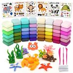 Ramarmro Air Dry Clay, 48 Colors Air Dry Magic Clay, CPSC Conformed Non-Toxic Molding DIY Clay, Best Gift for Boys & Girls Age 3-12 Year Old,with Sculpting Tools, Kids Art Crafts