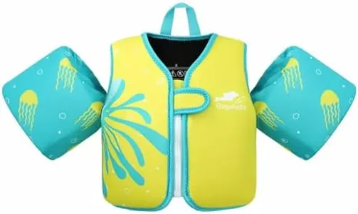 Gogokids Kids Swim Vests, Toddler Floaties with Removable Floats for 20-50 lbs Girls and Boys, Pool Float Jacket with Arm Water Wings for 2-6 Year Old Children