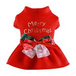 Pet Christmas Dress Outfit Thermal Holiday Puppy Costume Dress Pet Clothes Dachshund Sweater