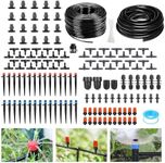 265 FT Drip Irrigation System Kit, 163pc Automatic Garden Watering Misting System for Greenhouse, Yard, Lawn, Plant