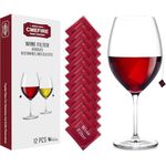 Wine Filter Bags,Sulfites & Histamine Remover,Reduces Tannin –,Wine Allergies Prevention,Restore Taste, Aerate – and Experience The Magic of Organic Wine Purifier(12 Count/Pack of 1)