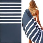 SummerSand Microfiber Beach Towel Sand Free 160x80cm - Odorless Quick Dry Towel for Pool & Surfing - Lightweight Travel Towel XL - Large Microfiber Swim Towel – Deep Blue