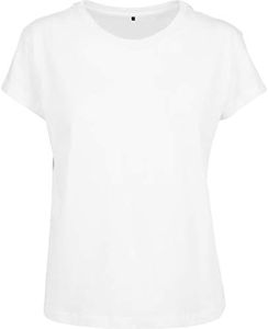 Build Your Brand Femme Ladies Box Tee T-Shirt, Blanc, S EU