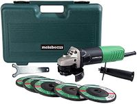 Metabo HPT 4-1/2-Inch Angle Grinder, Includes 5 Grinding Wheels & Hard Case, 6.2-Amp Motor, Compact & Lightweight, G12SR4