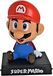 UMANI® Super Hero Action Figure Limited Edition Bobblehead with Mobile Holder for Car Dashboard, Office Desk & Study Table (SUPR MA-Rio RED Cap)