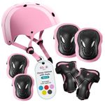 COOZi Glossy Helmet and Pad Set for Kids - Adjustable Protective Gear with Knee, Elbow & Wrist Pads, Safety Set, Cycling, Skateboarding, and Scooting for Boys & Girls Ages 3-12