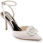 Badgley Mischka Women's Nicky Pump, Blush Satin, 8