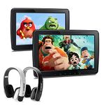 XTRONS 11.6" Car Headrest Mount IPS Screen Portable Video Monitor Car Player with 2 Mounting Brackets Supports 1080P Video, HDMI Input, AV in, IR FM for Kids Adults Journey (HM117HDx2+DWH005+DWH006)