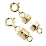 Everyday Elegance Magnetic Clasp Converter for Necklaces or Bracelets - 14K Yellow Gold (2 Clasps)