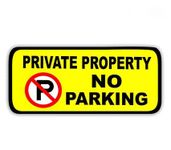 ISEE 360® Private Property No Parking Sticker For Retail Store, Office,Home (25 x 11 cm)