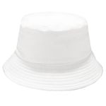 Malaxlx White Bucket Hat for Women Men, Summer Travel Beach Outdoor Sun Hat Reversible Double-Side-Wear