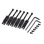 Alnicov Set of 6 Double Locking System Tremolo Locked Saddles for Floyd Rose Guitar with String Lock Screws