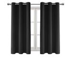 DWCN Blackout Curtains Bedroom Curtains Eyelet Black Curtains for Living Room Curtains & Draps Thermal Curtains 46 x 54 Inch 2 Panels