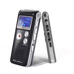 16GB Digital Voice Recorder Voice Activated Recorder with Playback Upgraded Portable Tape Recorder for Lectures, Meetings, Interviews, Portable Audio Recorder Dictaphone USB Charge, MP3, Password