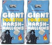 Epic Snax Co. American Style Giant Toastin' Marshmallows | 500g (Pack of 2) | Perfect for Barbeque, Bonfire Roast and Halloween | Gluten Free | Delicious Pillowy Hunks
