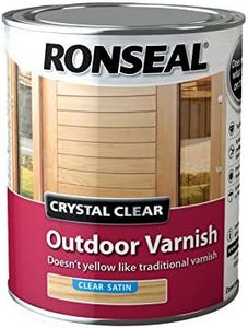 Ronseal CCODVS750 750 ml Crystal Outdoor Satin Finish Varnish - clear
