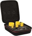 Starrett Electricians Holesaw Kit - 5 Piece Deep Cut Hole Saw Set with 2x Arbors - KDC05021