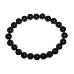 aldomin Natural Black Obsidian Healing Crystal Bracelet For Unisex Adult (Bead Size 8 Mm)
