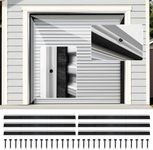3" Roll up Garage Door Brush Seal,8 x 8ft Nylon Brush Seal Kit with Aluminum Track for Warehouse/Commercial/Sliding Barn/Hangar Doors (Top Straightx2 + Side 45-Degree Holder Side Sealx4)