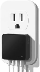 Nekmit 65W USB C Charger Block, 4 Port Flat Wall Charger with USB C and USB A, Multiport GaN Fast Charger for iPhone 16/15/14 Pro Max, iPad Pro, MacBook Pro/Air, AirPods, Galaxy and More, Black