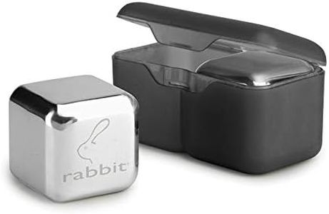 Rabbit Jumbo Chilling Stones - Premium Stainless Steel Whiskey Rocks for Chilling Fine Spirits and Beverages, Reusable Drink Cooling Stones with Storage Case