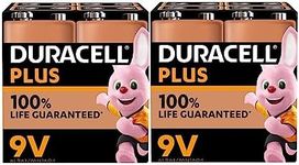 8 x Duracell 9V plus (2 blister packs of 4 batteries) 8 batteries (6LR61/MN1604)