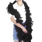 2 Yards Feather Boas Set Natural Feathers Fur Fluffy Boa for Wedding Party Halloween Costume Dancing Dress Decor 60 Grams