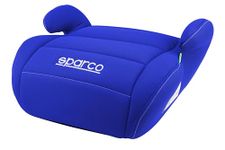 Sparco Child Car Seat Booster Blue i-Size for Boys and Girls. Approved ECE R129/03 125-150 cm. with 3 cm Washable Cover. Made of High Resistance ABS