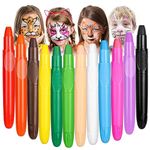 12 Colors Face Paint Crayons Kit,Face Painting Kit for Kids,Safe and Washable,Body Face Painting Kit for Halloween,Carnival, Cosplay, Easter, Party Makeup Children's Day Birthday Gifts for Kids (12 colors)