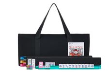 166 Tiles American Mahjong Set Black Soft Bag 4 Color Pushers/Racks Easy Carry Western Mahjongg