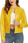 Fahsyee Women's Faux Leather Jacket