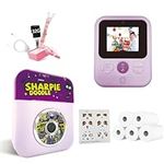 Zedify Kids Camera - Instant Print, No Ink Needed, 2.4" IPS Screen, 1500mAh Battery, Lightweight, Includes Silicone Case, Charging Cable, Strap, 32GB TF Card, Card Reader & 5 Printing Papers (Purple)