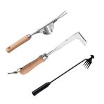 Yizerel Hand Weeder Tool Garden Weeding Tool, Uprooting Weeding Tool Gardening Weeder Tool, Stainless Steel Gardening Tools for Yard and Garden, 3 Pcs