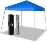 Crown Shades Blue Gazebo 3m x 3m Base 2.5m x 2.5m Top Heavy Duty Pop Up Gazebo Waterproof Shelter Height Adjustable Camping Gazebo for Garden and Beach with Carry Bag​