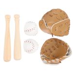 SAFIGLE 10 Sets Doll Decorations Ball Gloves Party Simulation Kit Baseball Keychain Bats Mini Glove Ornaments Favors for Accessories Bat and Key Materials Decor Decorative Cake Miniature