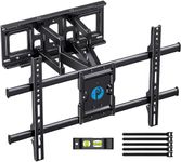 Pipishell Full Motion TV Wall Mount for 37-75" Flat Curved TVs, Wall Mount TV Bracket with Dual Articulating Arms Swivel Tilt Rotation, TV Mount up to 132lbs Max VESA 600x400 Fit 12"-16" Wood Stud