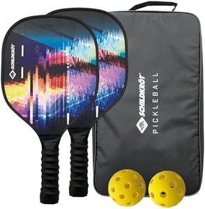 Schildkröt Pickleball Set mit 2 Schlägern, 1 Indoor und 1 Outdoor-Ball, 1 Tragetasche, für Anfänger und Fortgeschrittene