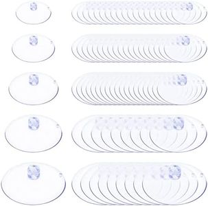 Glarks 80Pcs 25mm 30mm 35mm 40mm 45mm Suction Cups Set, 5 Size Rubber Anti-Collision Sucker Pads with Holes Without Hooks for Home Kitchen Bathroom Houseware Hanging Items