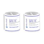 RIVERSOFT SFC-15 PRO Shower Filter Cartridge with 15 Stage | (PP, White, Pack of 2, Cartridge only)