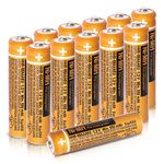 12 Pack HHR-55AAABU NI-MH AAA Rechargeable Battery for Panasonic 1.2V 550mAh Battery for BT Gigaset Cordless Phones